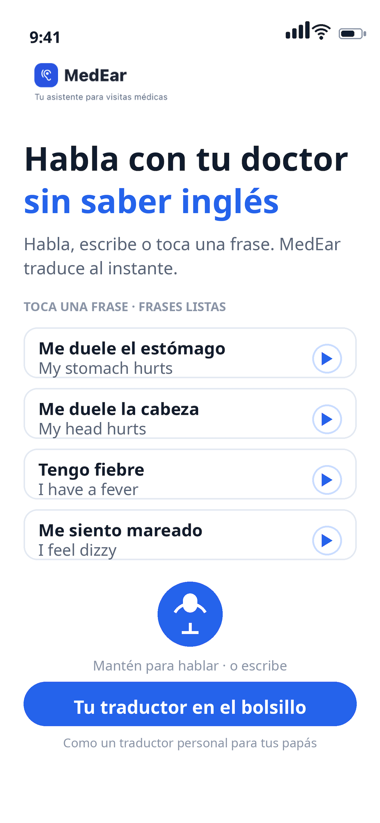 Habla sin saber inglés